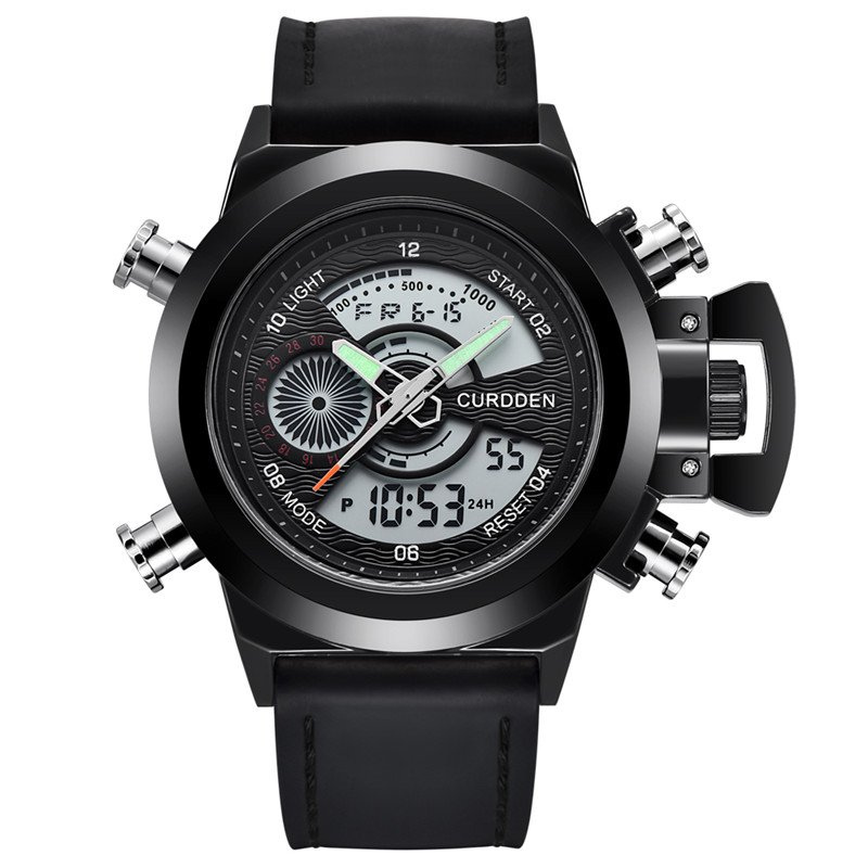 Montre Chronographe de Mode à Double Fuseau Horaire