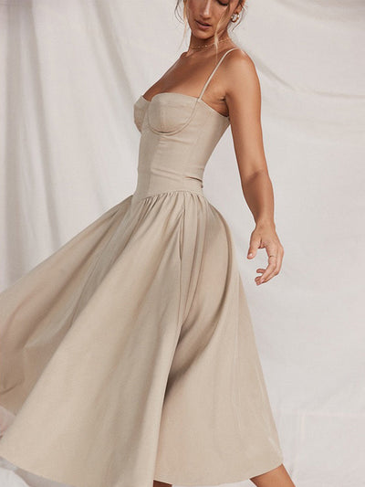 Nadine | robe midi à corset