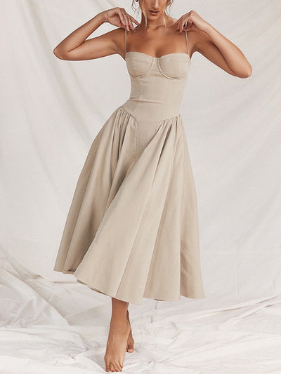 Nadine | robe midi à corset