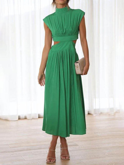 Amélia | Robe midi avec découpe à la taille
