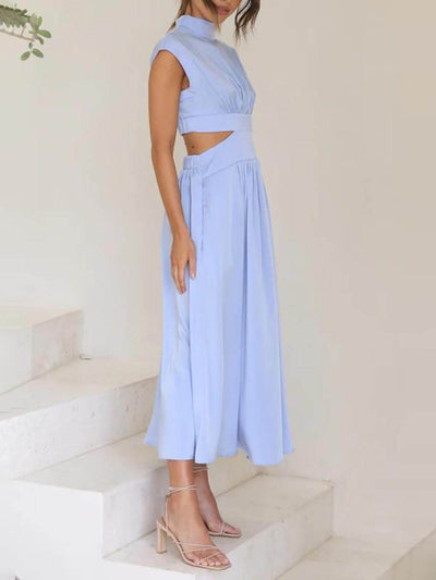 Amélia | Robe midi avec découpe à la taille