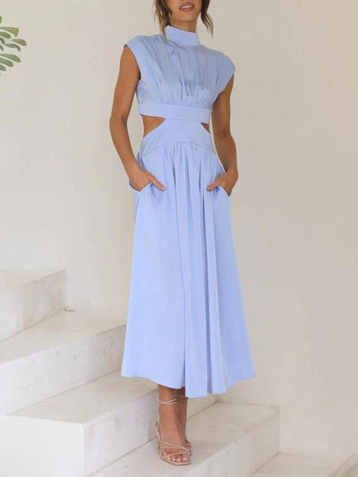 Amélia | Robe midi avec découpe à la taille
