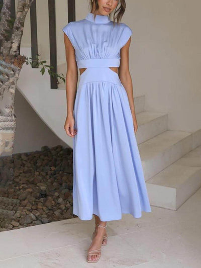 Amélia | Robe midi avec découpe à la taille