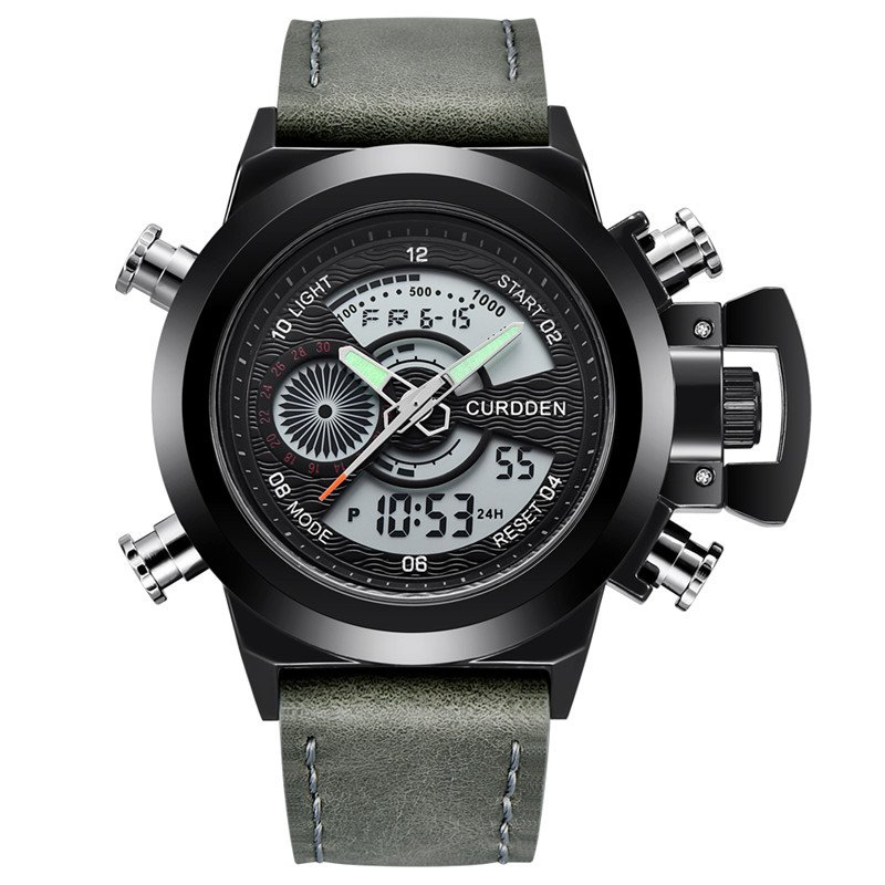 Montre Chronographe de Mode à Double Fuseau Horaire