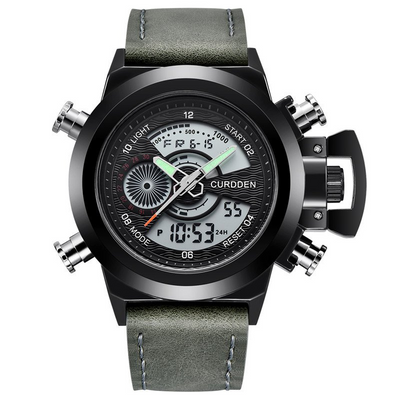 Montre Chronographe de Mode à Double Fuseau Horaire