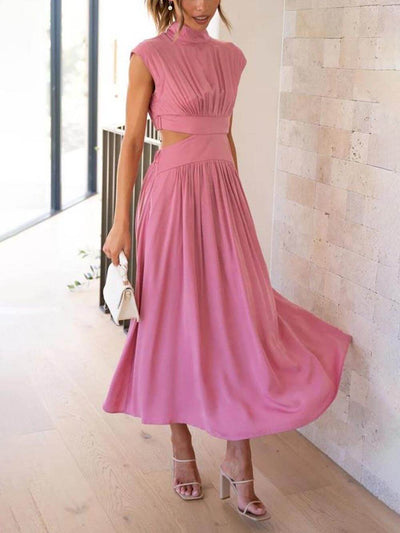 Amélia | Robe midi avec découpe à la taille