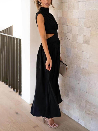 Amélia | Robe midi avec découpe à la taille