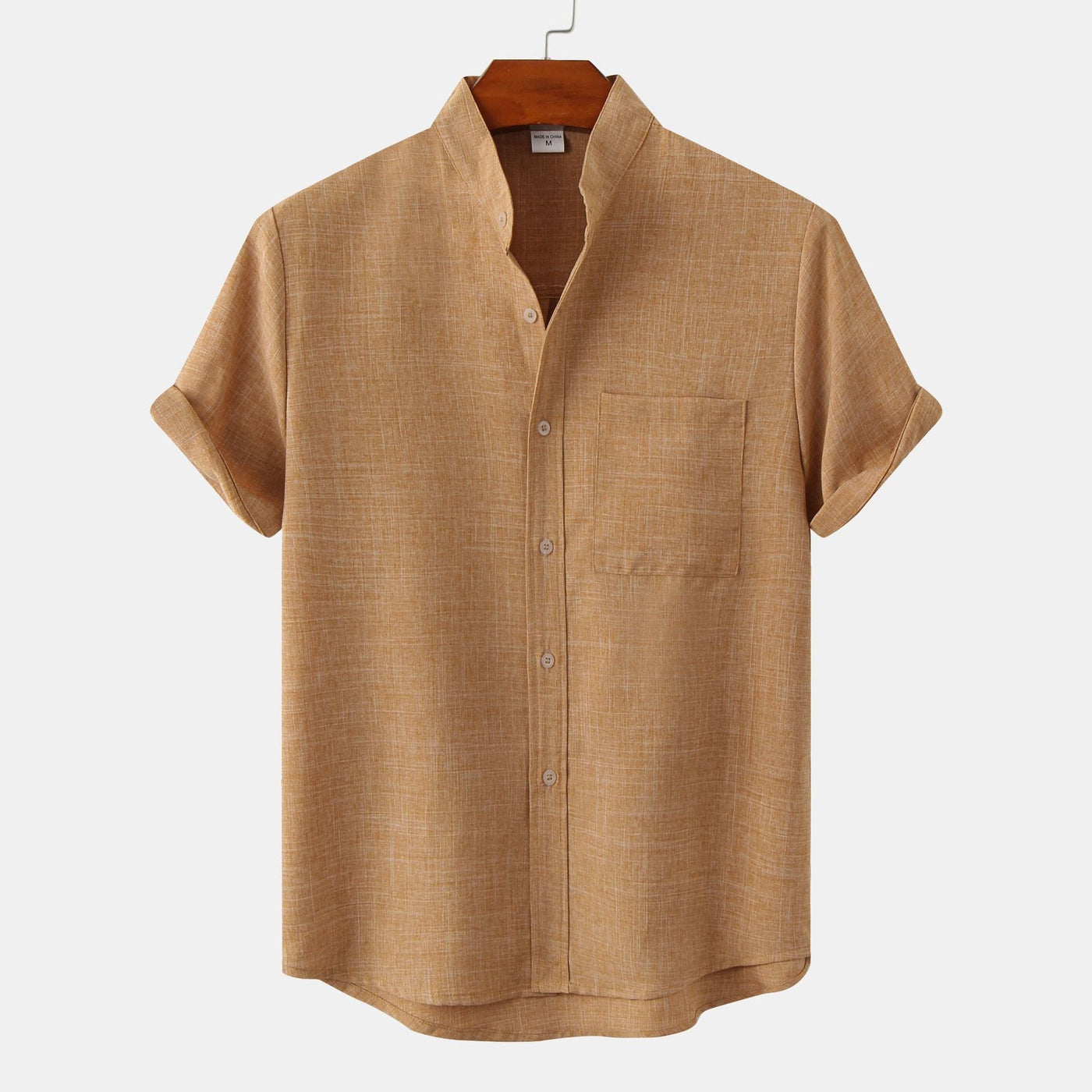 Lenoir™ | Chemise en coton unie avec boutons