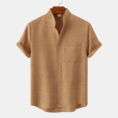 Lenoir™ | Chemise en coton unie avec boutons