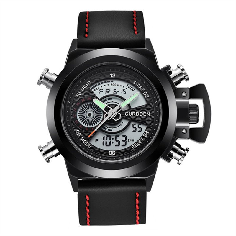 Montre Chronographe de Mode à Double Fuseau Horaire