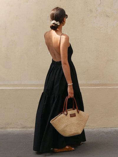 Cléa | Robe longue fluide dos nu