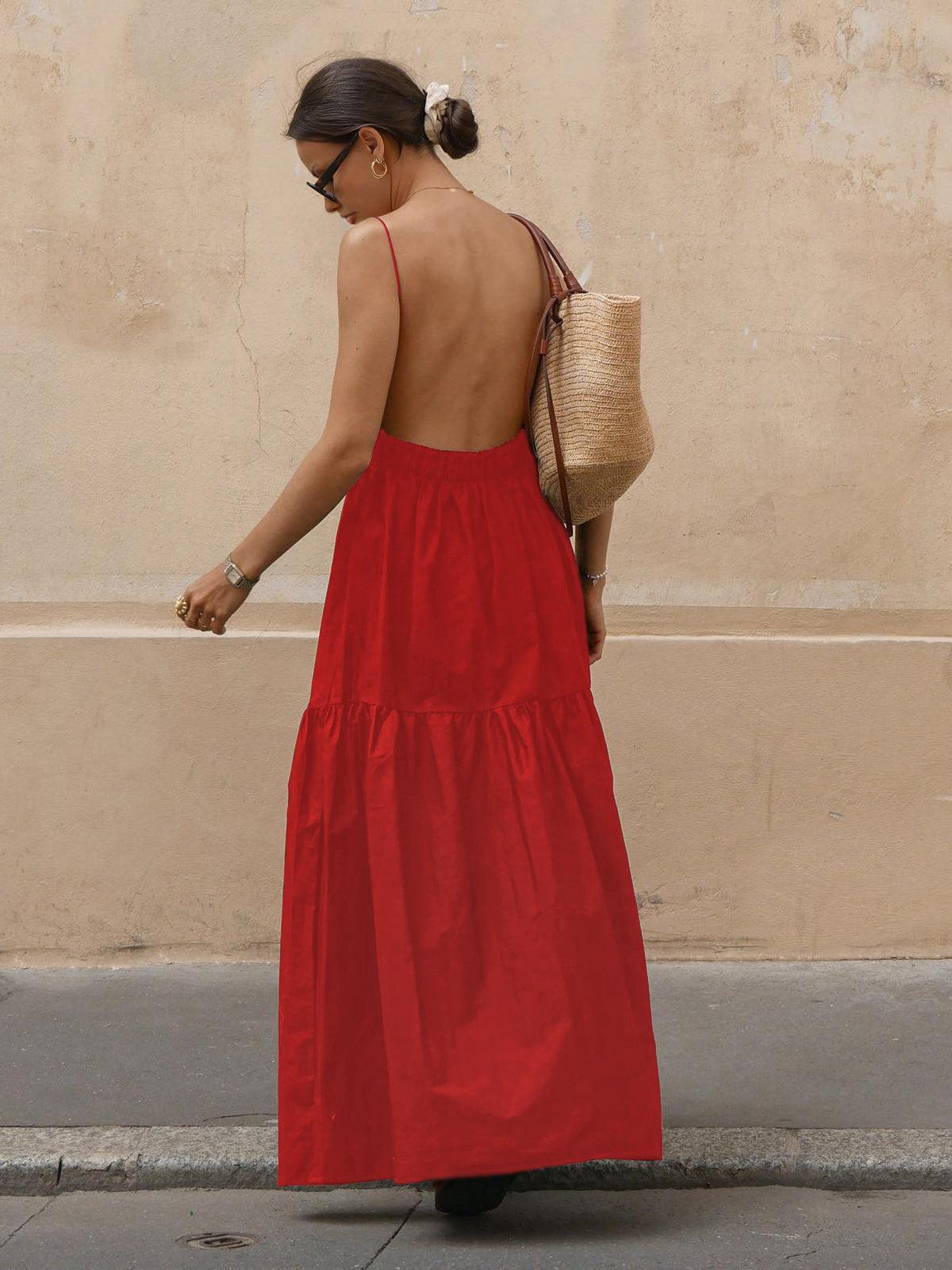 Cléa | Robe longue fluide dos nu