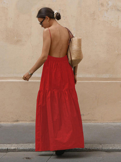 Cléa | Robe longue fluide dos nu