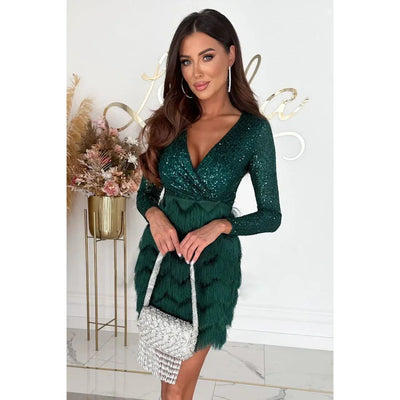 Perrine | Robe de soirée élégante à paillettes
