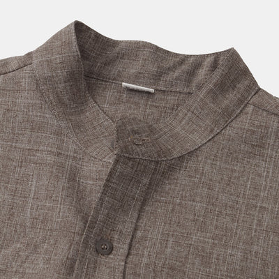 Lenoir™ | Chemise en coton unie avec boutons