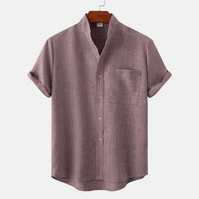 Lenoir™ | Chemise en coton unie avec boutons
