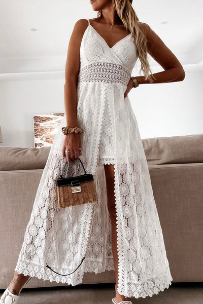 Fantine | Robe en dentelle avec ouverture sur le devant